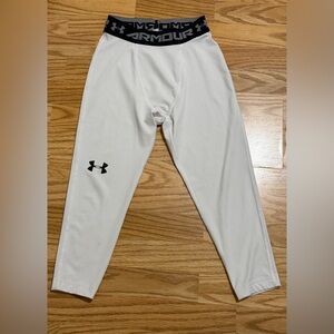 🏃‍♂️ Under Armour Men’s Compression Leggings | White | HeatGear | Large